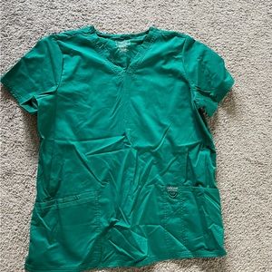 Hunter green scrub top